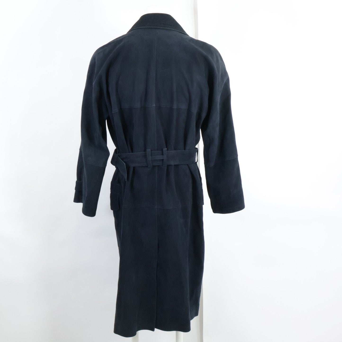 Hermes Nubuck Suede Lambskin Lining All Over Pattern Trench 44 Coat — view 2