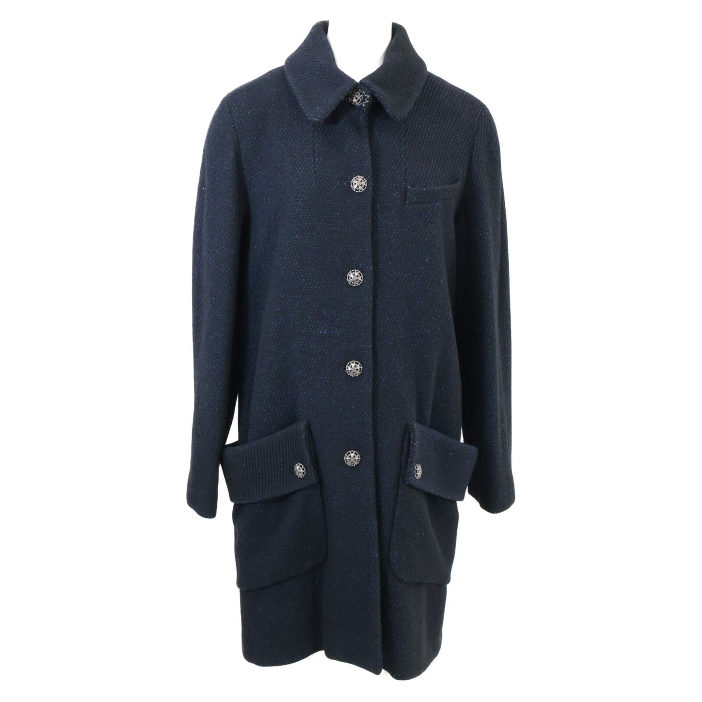 Chanel Silk Blend Coat 38