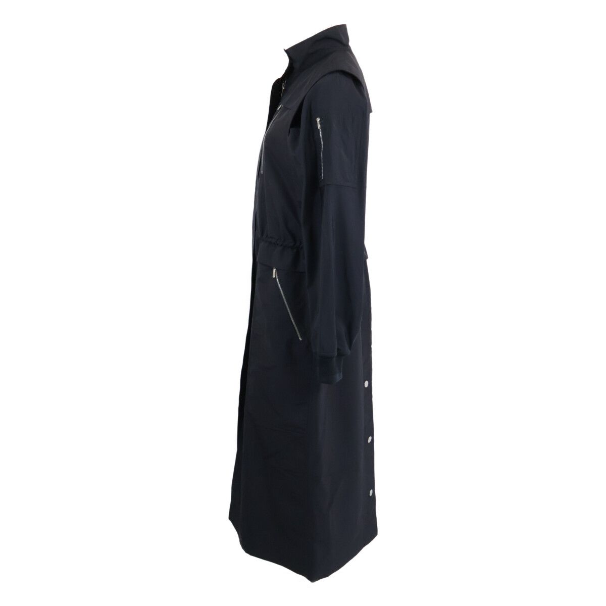 Hermes Lgilet Wool Nylon Bomber Jacket & Long Gilet Twin Set 34 Vest — view 2