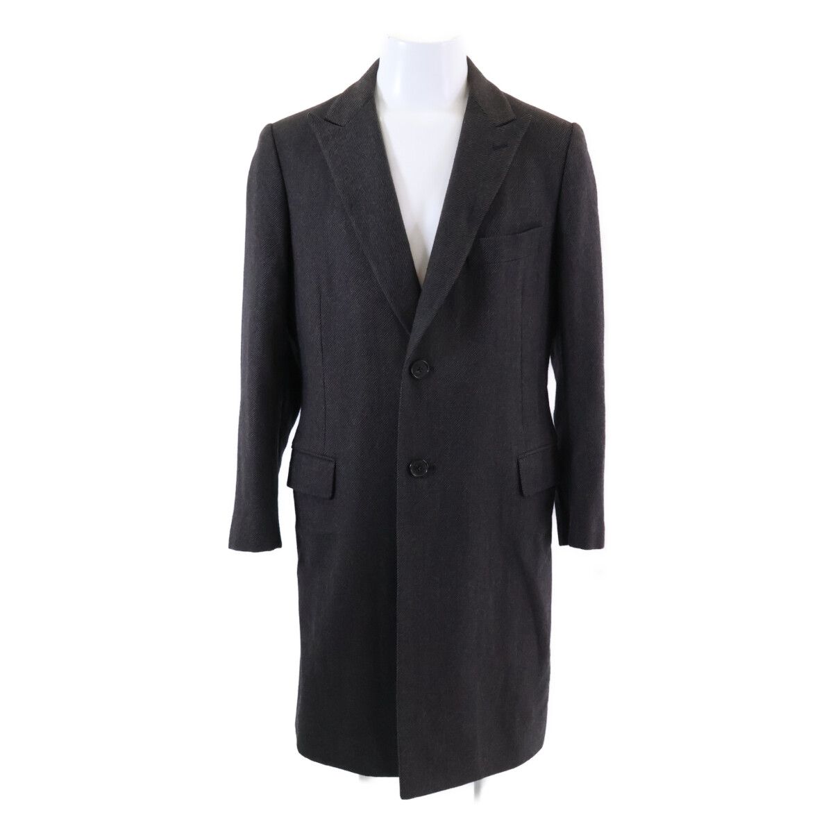 Hermes Wool Cashmere Chesterfield 50 Jacket