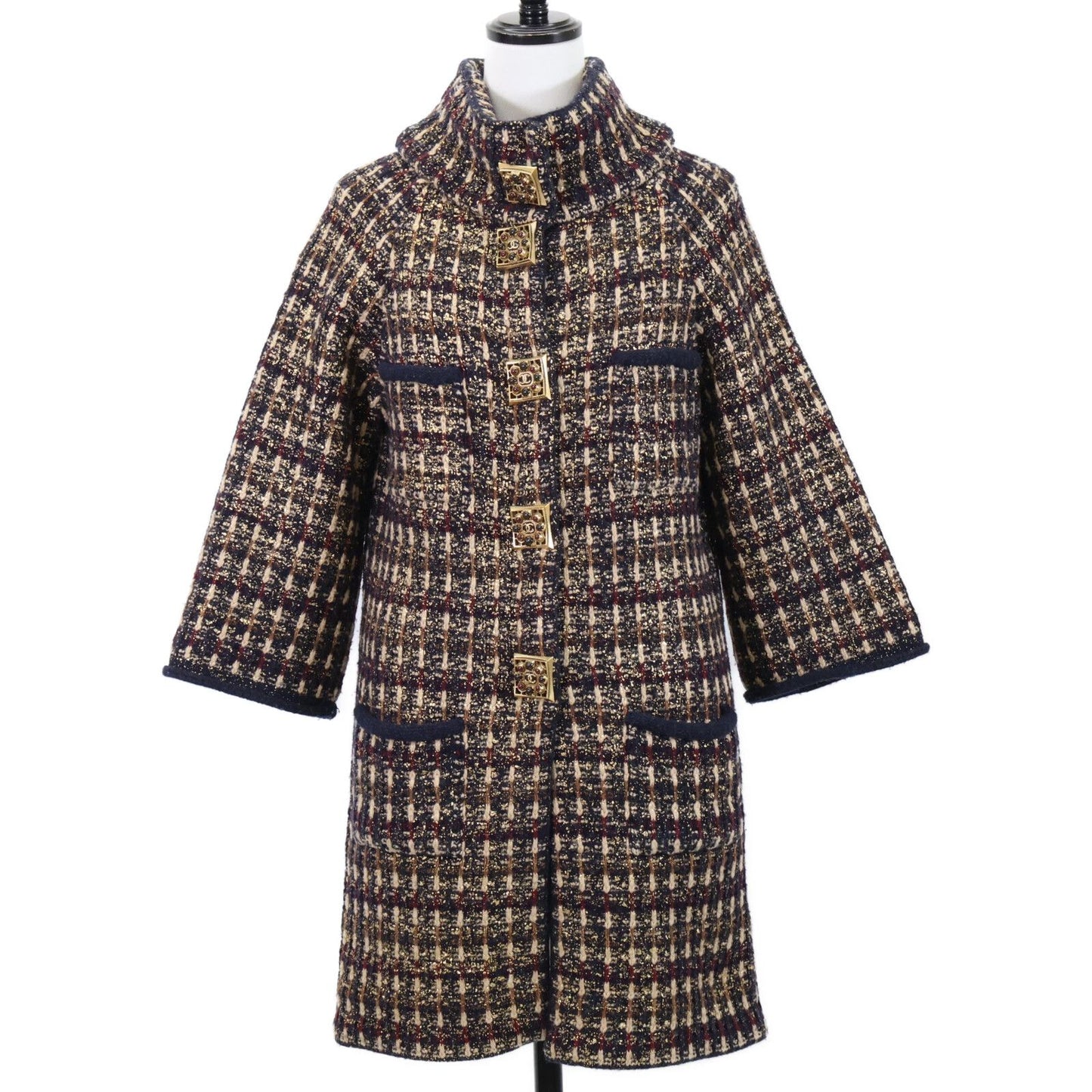 Chanel Gripoix Button Wool Cashmere Knit 36 Sweater