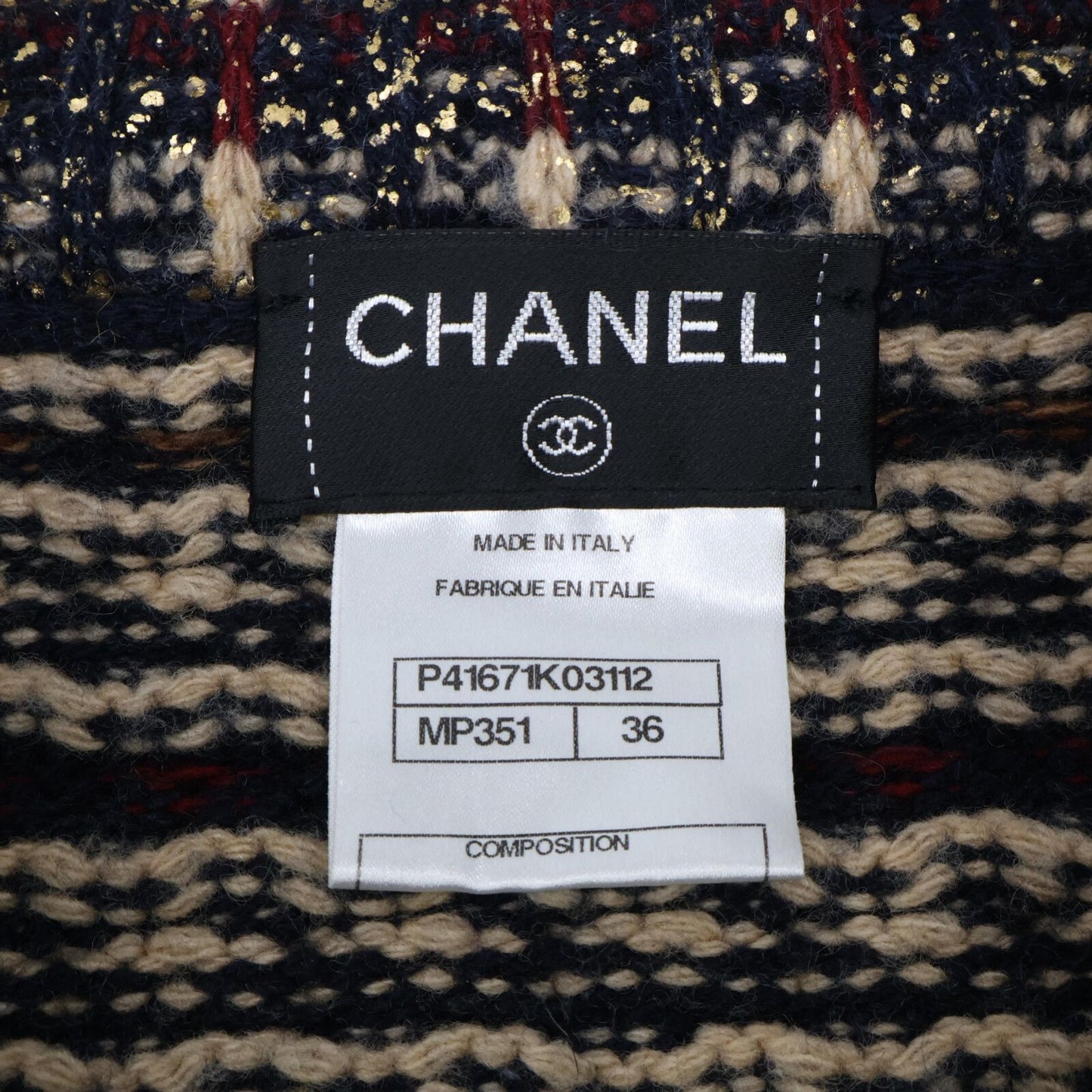 Chanel Gripoix Button Wool Cashmere Knit 36 Sweater — view 5