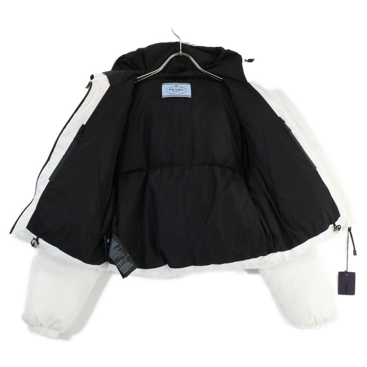 Prada Re-Nylon Logo Cropped Down XS Jacket — view 4