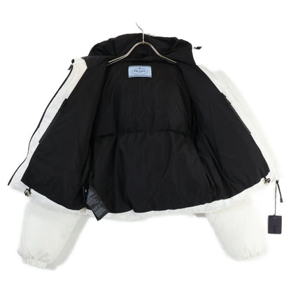Prada Re-Nylon Logo Cropped Down XS Jacket — view 4