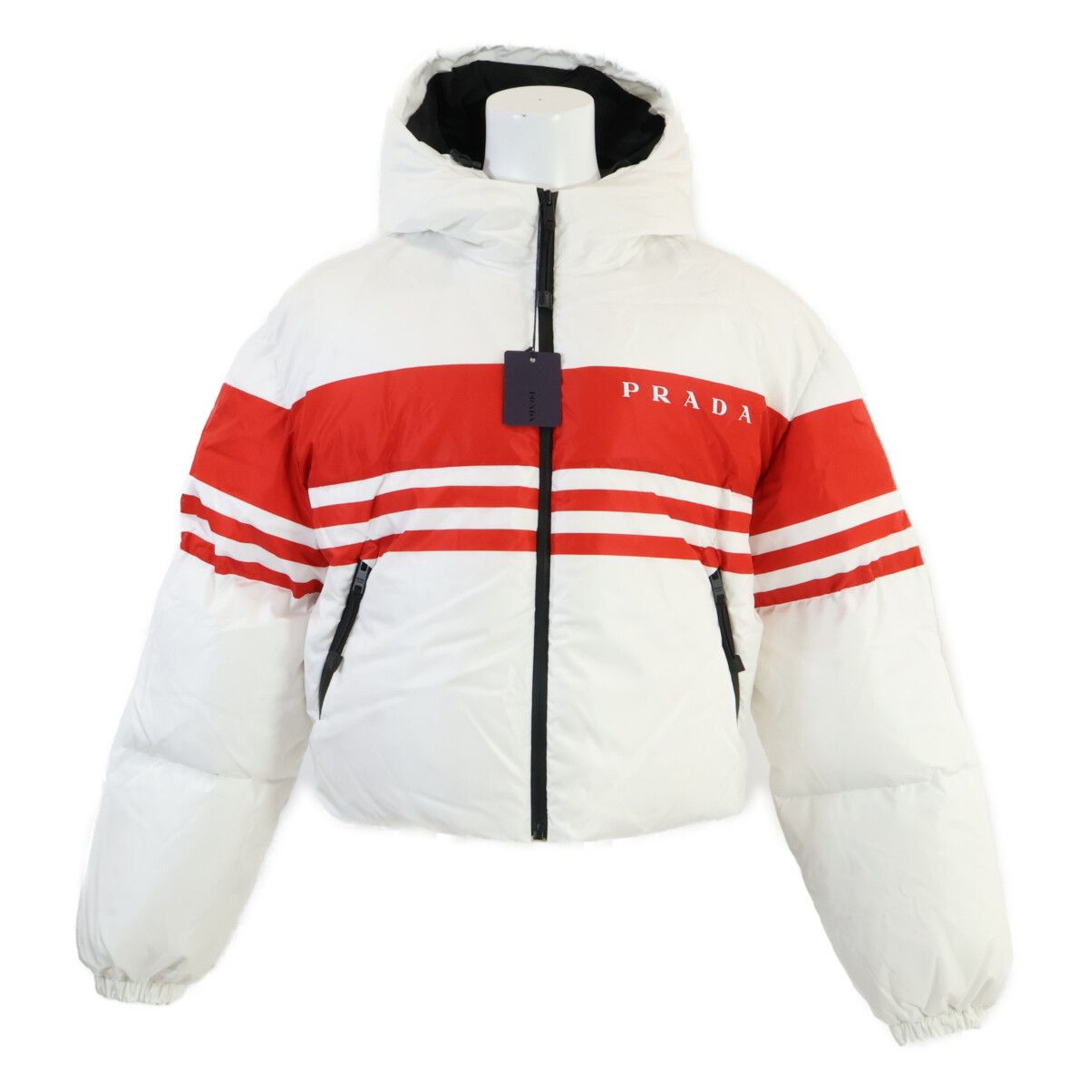 Prada Re-Nylon Logo Cropped Down XS Jacket