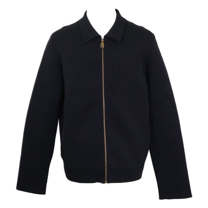 Louis Vuitton Nty Emboss Technical Wool Jacket Embossed LV Logo Zip Up Knit XL