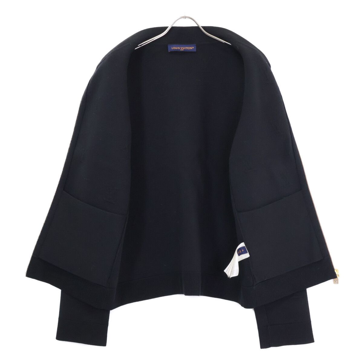 Louis Vuitton Nty Emboss Technical Wool Jacket Embossed LV Logo Zip Up Knit XL — view 4