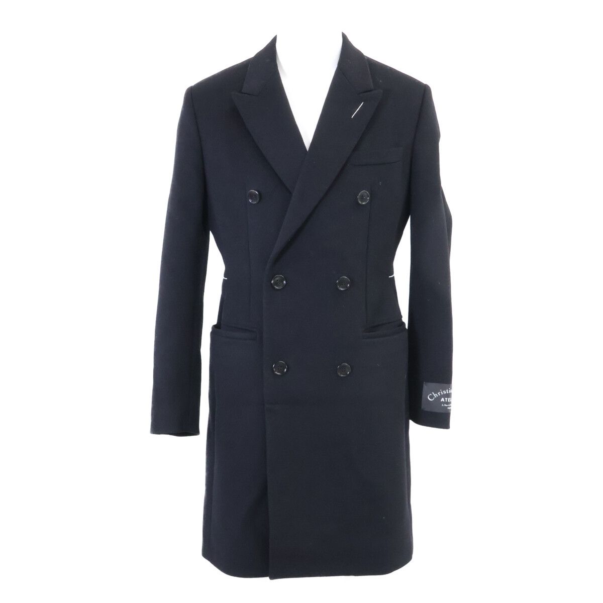 Dior Homme Virgin Wool Cashmere Double Chesterfield 48 Jacket