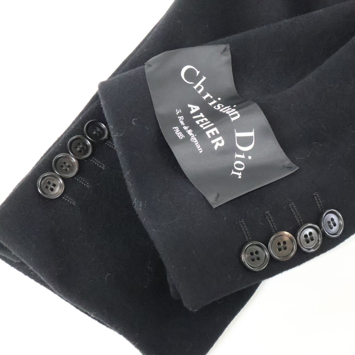 Dior Homme Virgin Wool Cashmere Double Chesterfield 48 Jacket — view 9