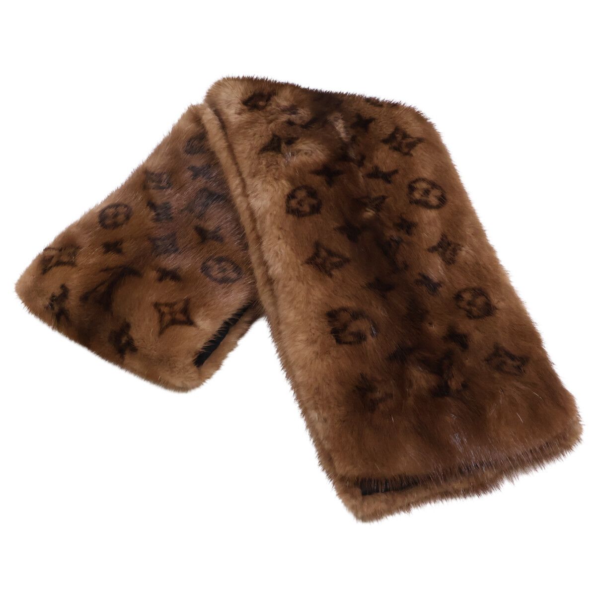 Louis Vuitton Mink 100 Monogram Scarf