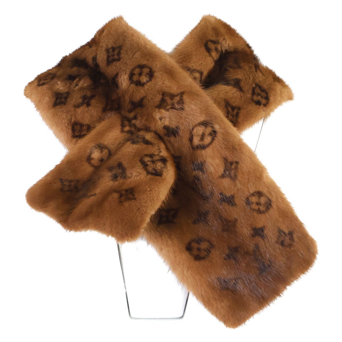 Louis Vuitton Mink 100 Monogram Scarf — view 4