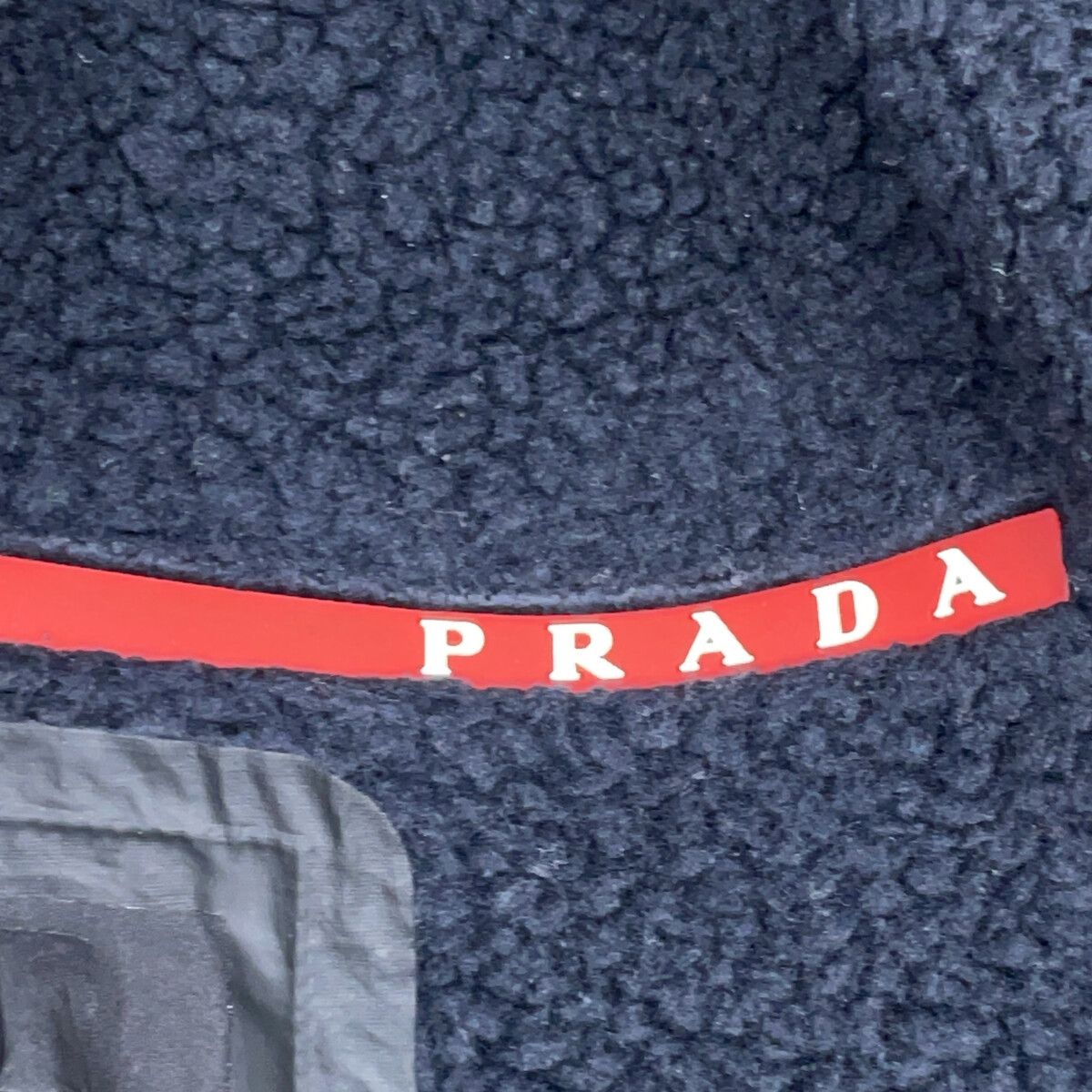 Prada Sport Navy Recycled Fleece Technical Jacket — view 7