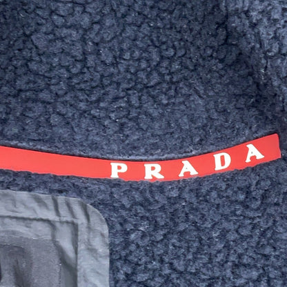 Prada Sport Navy Recycled Fleece Technical Jacket — view 7