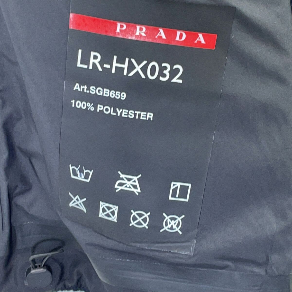 Prada Sport Navy Recycled Fleece Technical Jacket — view 4