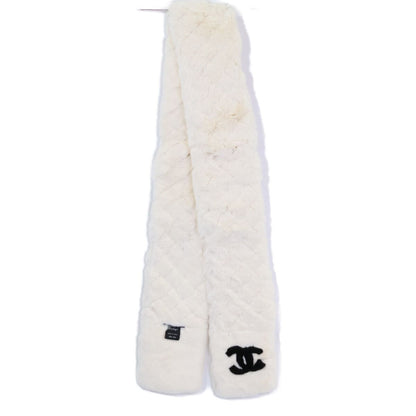 Chanel Orylag Rabbit Fur CC Logo Scarf — view 3