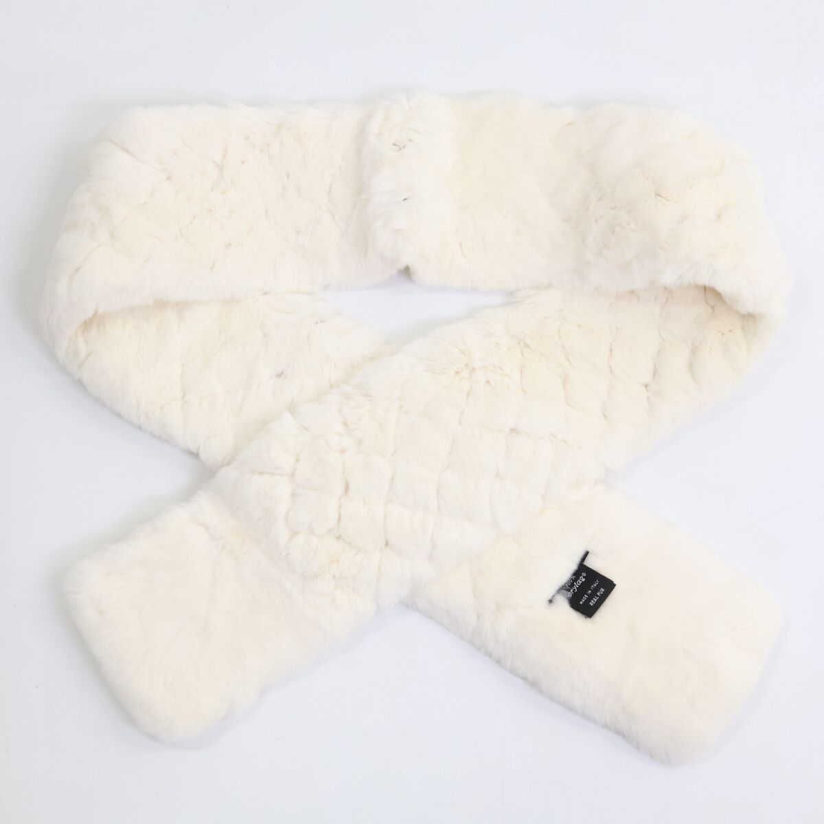 Chanel Orylag Rabbit Fur CC Logo Scarf — view 2