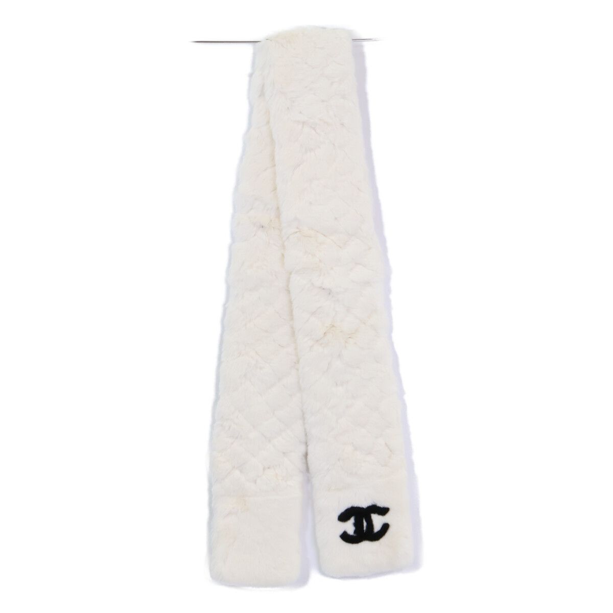 Chanel Orylag Rabbit Fur CC Logo Scarf — view 4