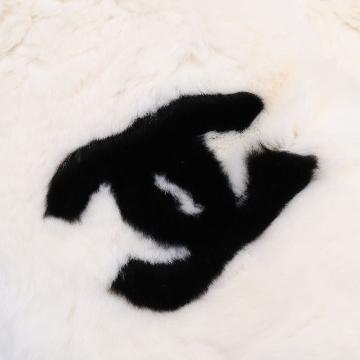 Chanel Orylag Rabbit Fur CC Logo Scarf — view 8