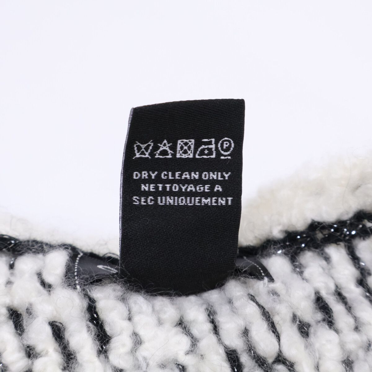 Chanel Cashmere CC Logo Quilted Scarf — view 8