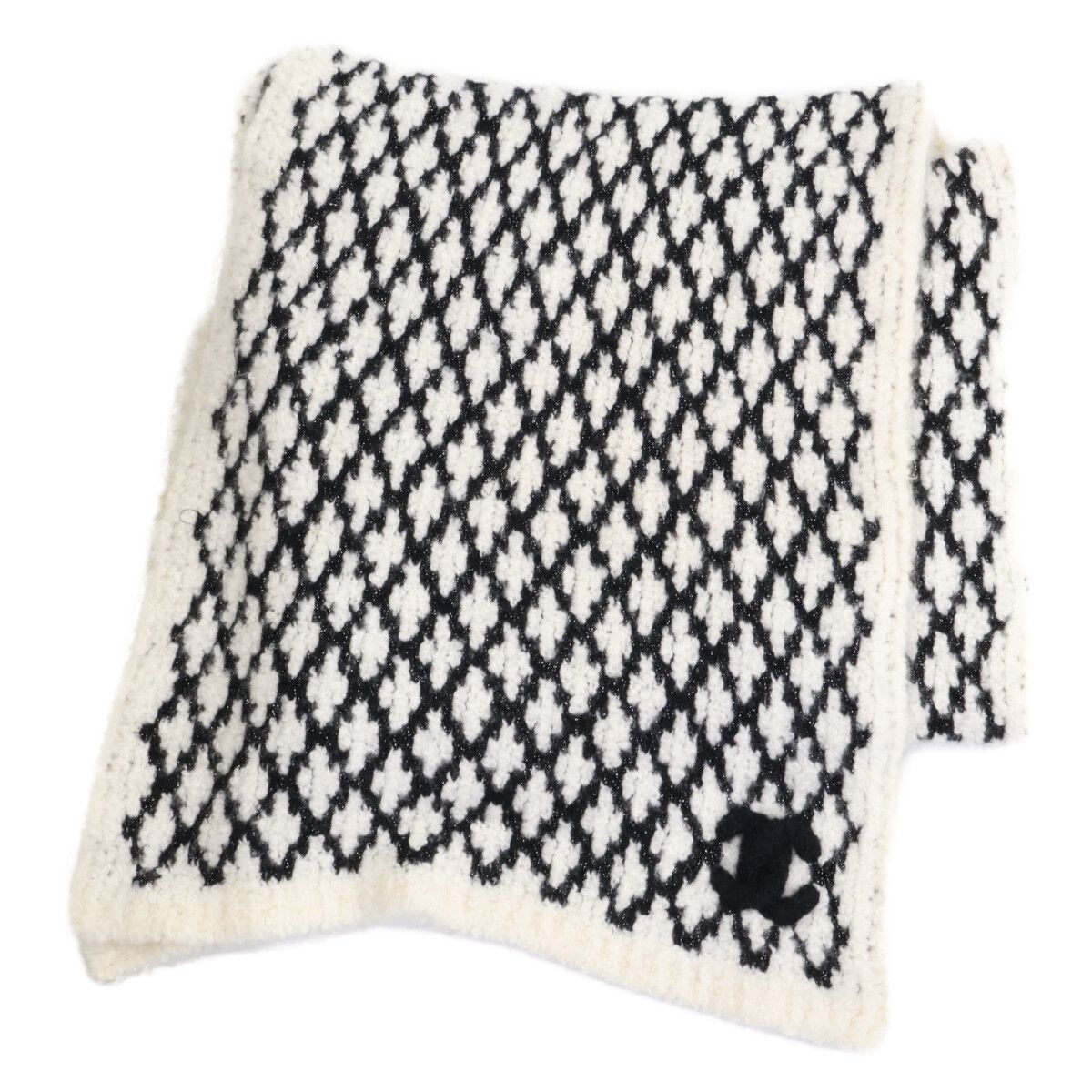 Chanel Cashmere CC Logo Quilted Scarf