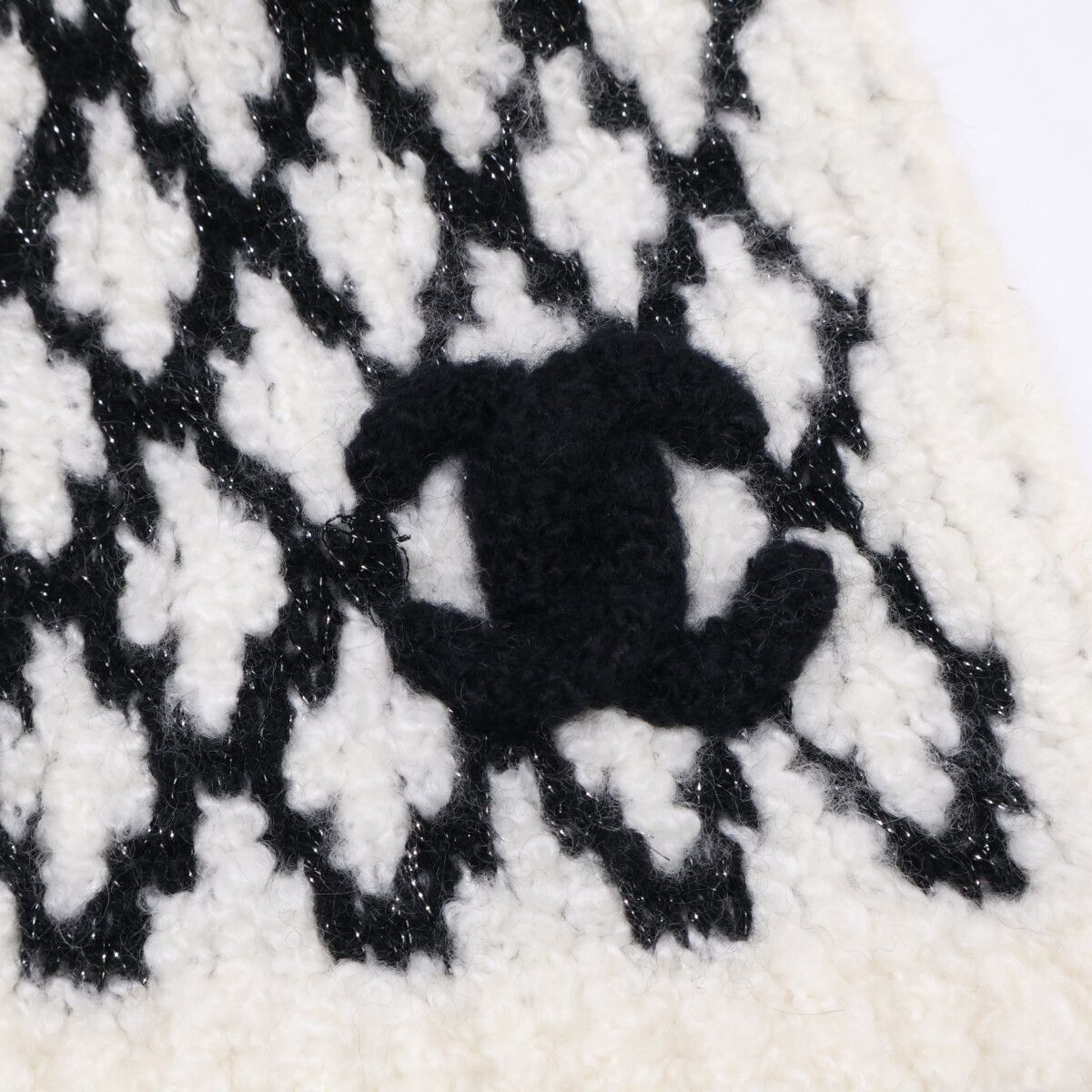Chanel Cashmere CC Logo Quilted Scarf — view 5
