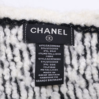 Chanel Cashmere CC Logo Quilted Scarf — view 7