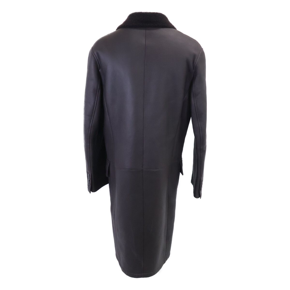 Hermes Baby Lambskin Double Breasted Shearling 48 Jacket — view 3