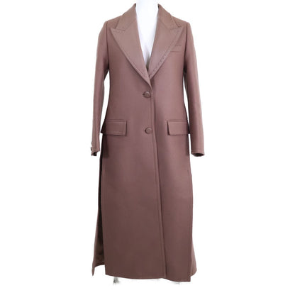 Fendi Lambskin Trim Wool Felt Chesterfield 36 Jacket