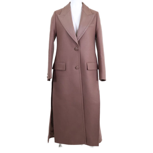 Fendi Lambskin Trim Wool Felt Chesterfield 36 Jacket