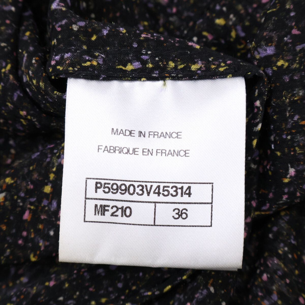 Chanel Calf CC Logo Turtleneck Shaggy Long Sleeve Top 36 — view 8