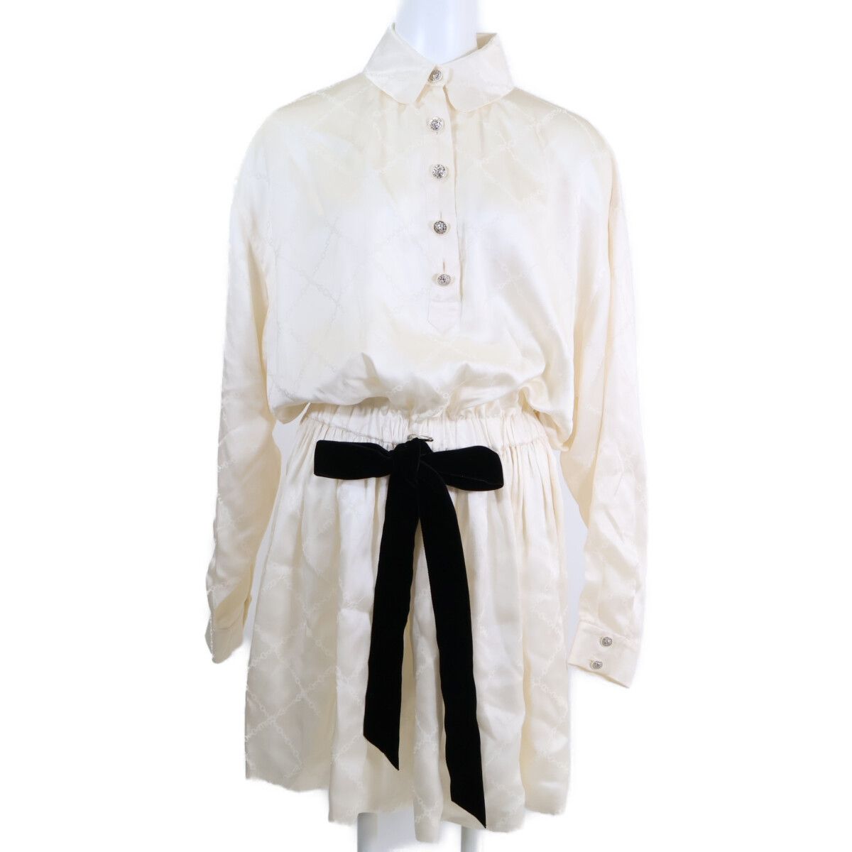 Chanel 23 Cruises Lion Button Waist Silk 100% 36 Dress