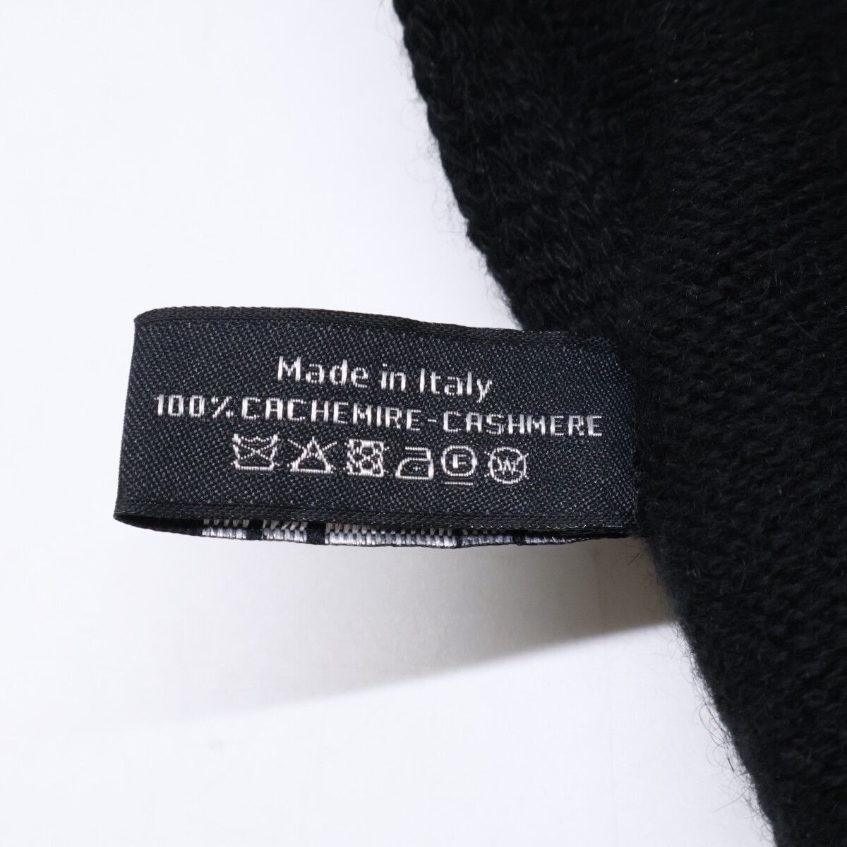 Chanel Clover CC Logo Embroidery Cashmere Scarf — view 6