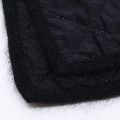 Chanel Wool Silk Angora Lame CC Logo Embroidery Scarf — view 7