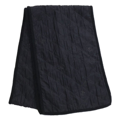 Chanel Wool Silk Angora Lame CC Logo Embroidery Scarf