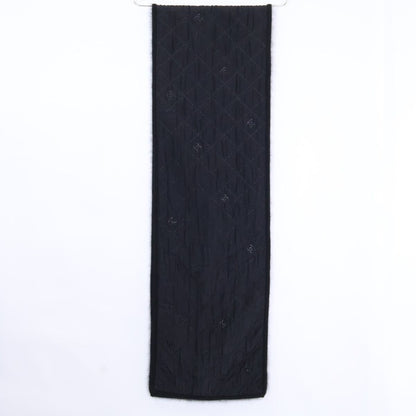 Chanel Wool Silk Angora Lame CC Logo Embroidery Scarf — view 3