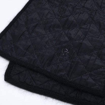 Chanel Wool Silk Angora Lame CC Logo Embroidery Scarf — view 4