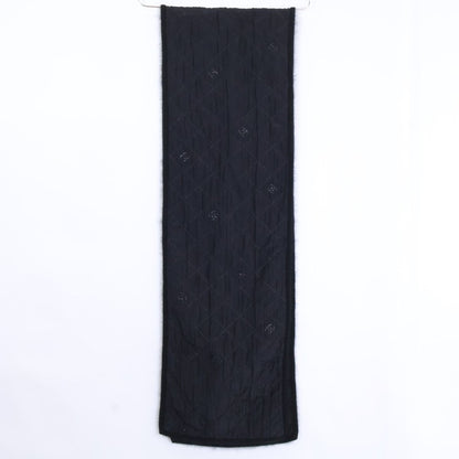 Chanel Wool Silk Angora Lame CC Logo Embroidery Scarf — view 2