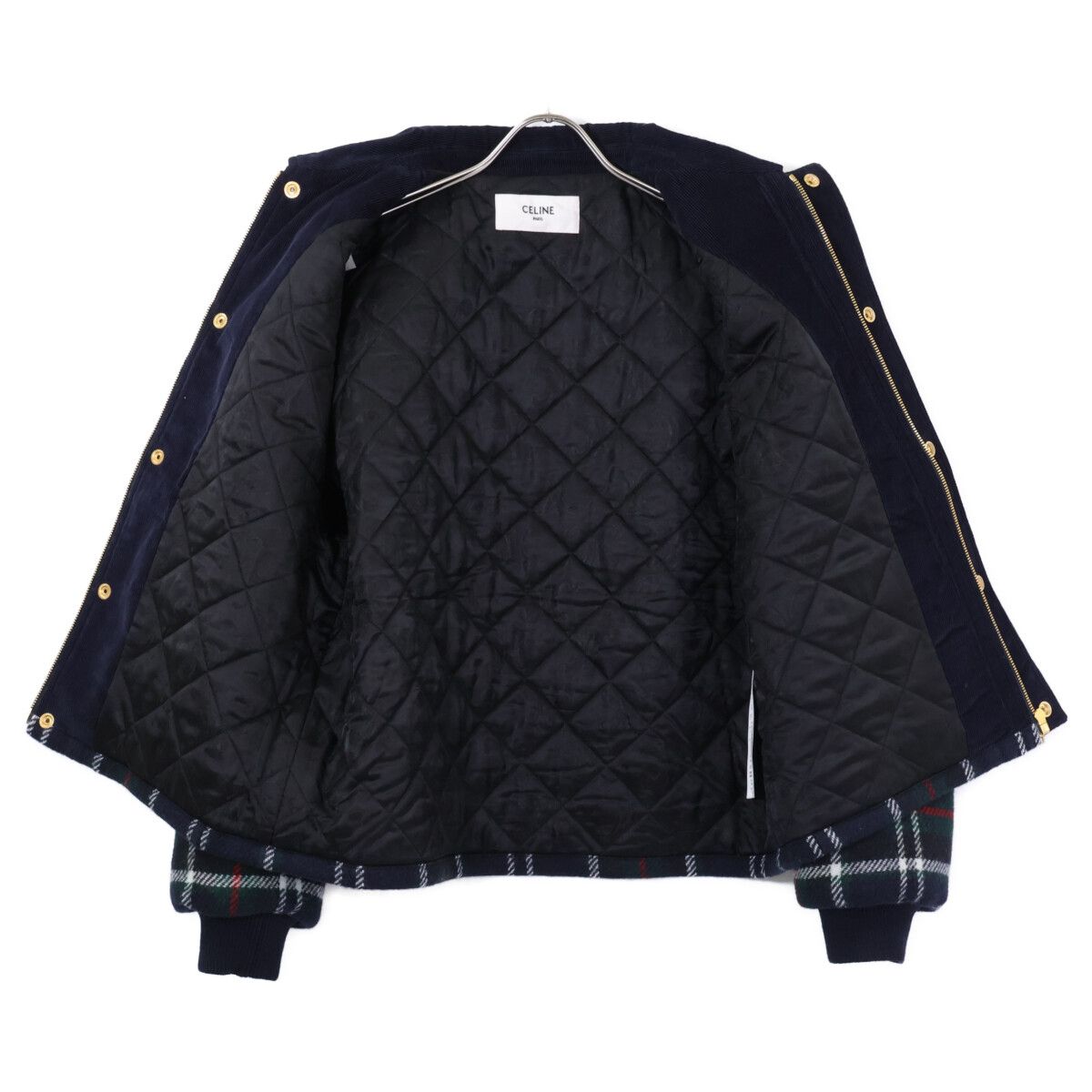 Celine Triomphe Tartan Check Wool Jacket 36 — view 4