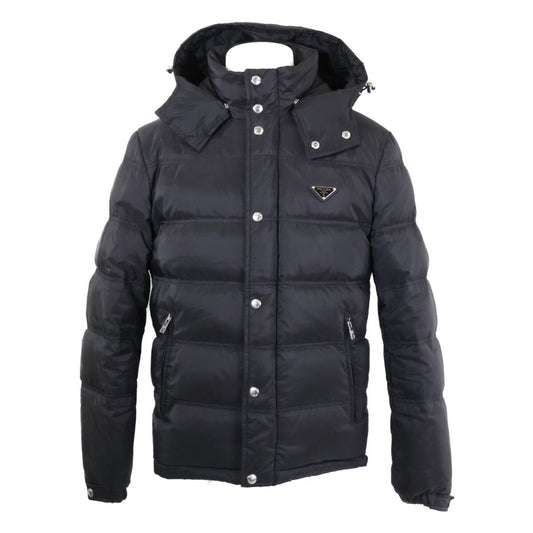Prada Triangle Logo Fluted Down Jacket 46