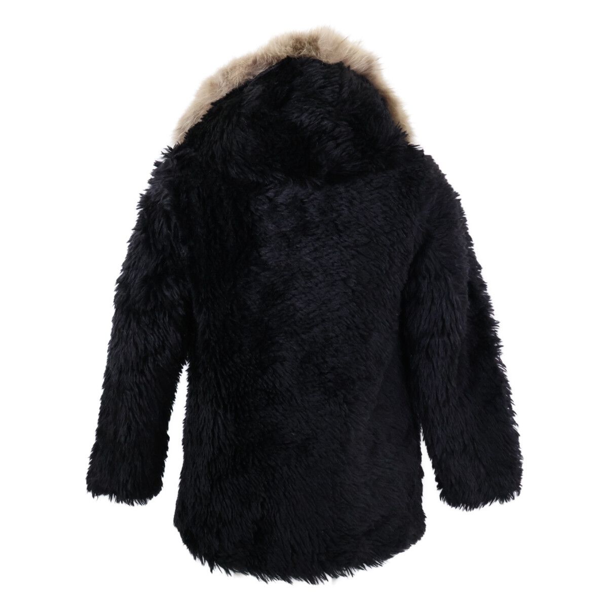 Saint Laurent Paris Mohair Wool Lace Up Fur Trimmed Hooded Zip Jacket 44 — view 3