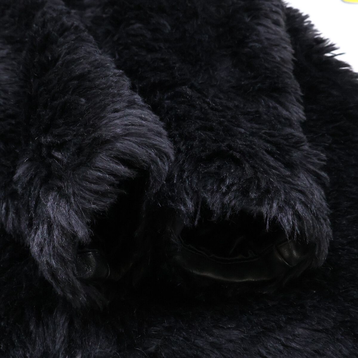 Saint Laurent Paris Mohair Wool Lace Up Fur Trimmed Hooded Zip Jacket 44 — view 8
