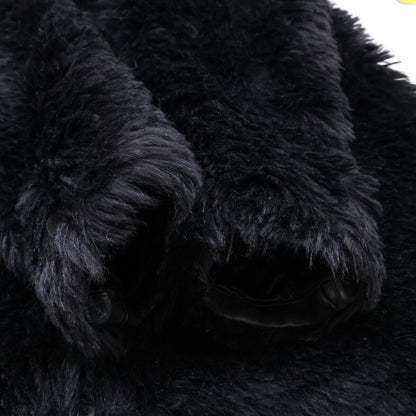 Saint Laurent Paris Mohair Wool Lace Up Fur Trimmed Hooded Zip Jacket 44 — view 8