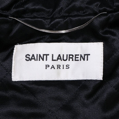 Saint Laurent Paris Mohair Wool Lace Up Fur Trimmed Hooded Zip Jacket 44 — view 5