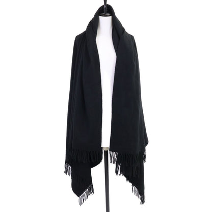 Hermes Cashmere 100 Logo Embroidery Fringe Large Scarf — view 7