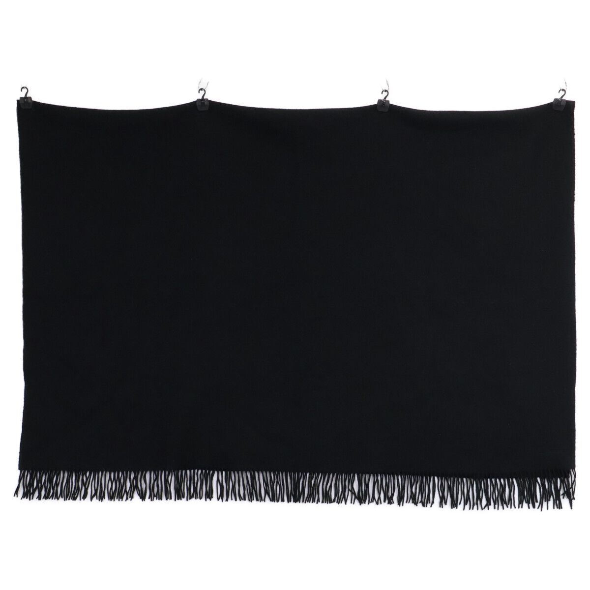 Hermes Cashmere 100 Logo Embroidery Fringe Large Scarf — view 2