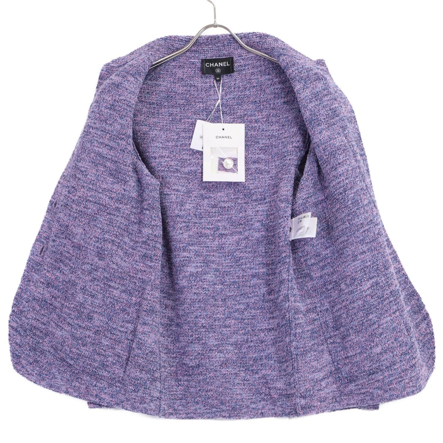 Chanel CC Logo Button Knit Jacket 34 — view 4