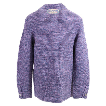 Chanel CC Logo Button Knit Jacket 34 — view 3
