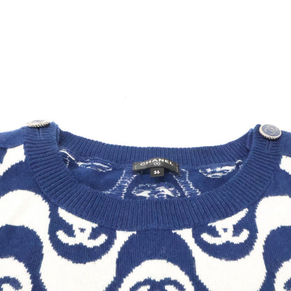 Chanel Allover CC Logo Button Knit Sweater 36 — view 7