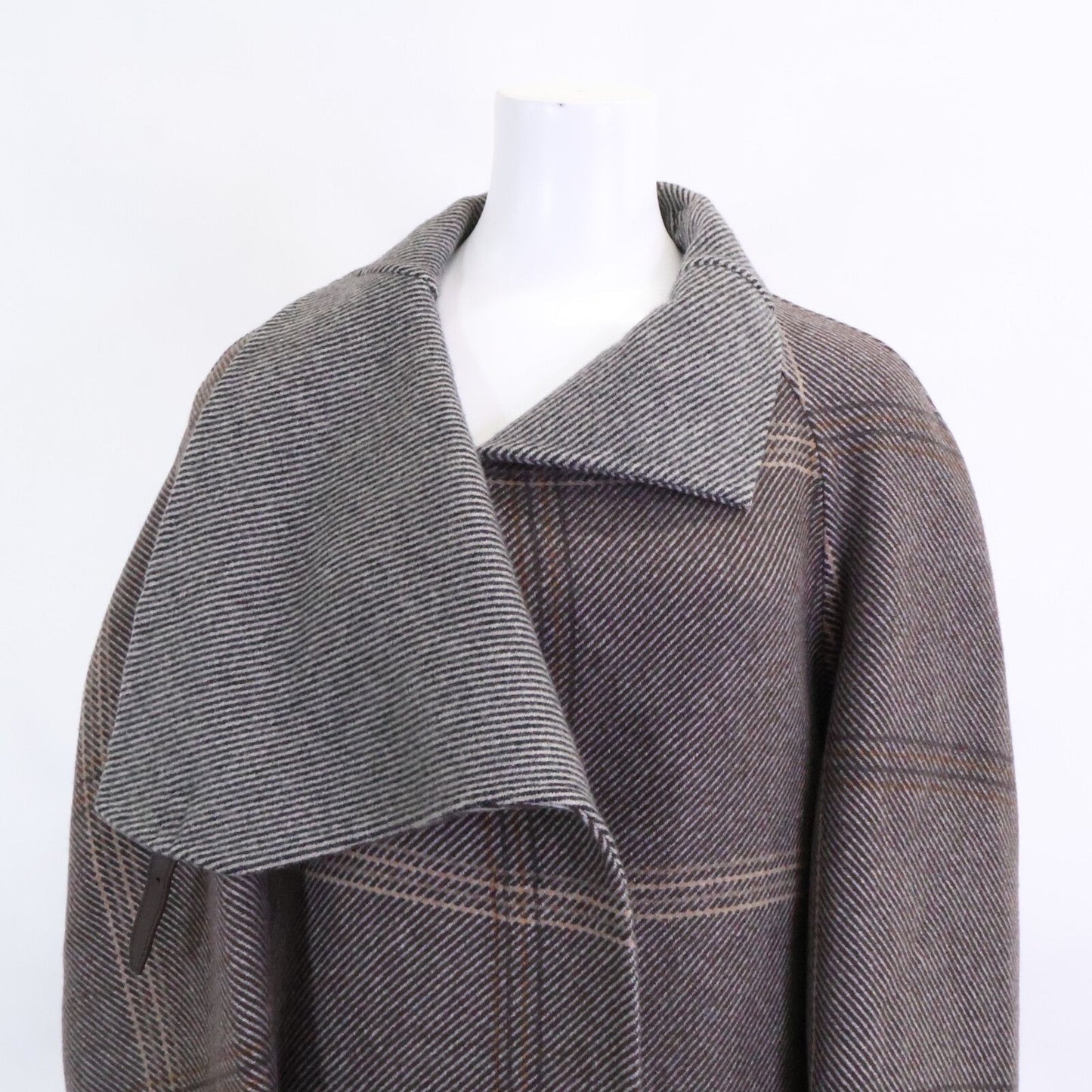 Hermes Check Cashmere 100% Stand Color 36 Jacket — view 7
