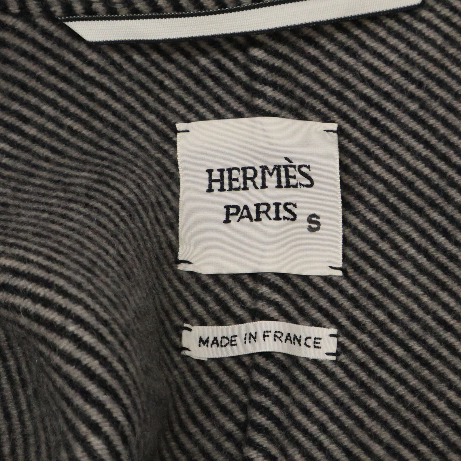 Hermes Check Cashmere 100% Stand Color 36 Jacket — view 5